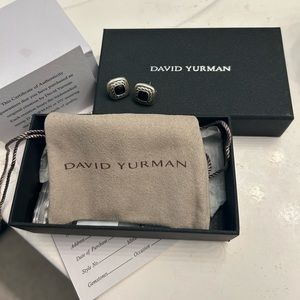 David Yurman petite Albion 925 with black onyx earrings